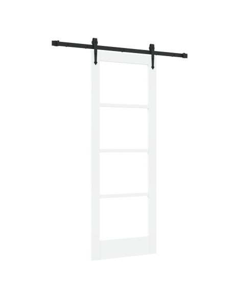 Porta scorrevole  con set di hardware 'ORKDAL'Bianca 73.5x198.5 cm, Porta interna  con vetro 'ORKDAL'Bianca 73.5x198.5x4 cm