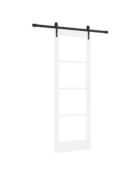 Porta Scorrevole  con set di ferramenta "ORKDAL" Bianco 73.5x211 cm, Porta Interna  con vetro "ORKDAL" Bianco 73.5x211x4 cm