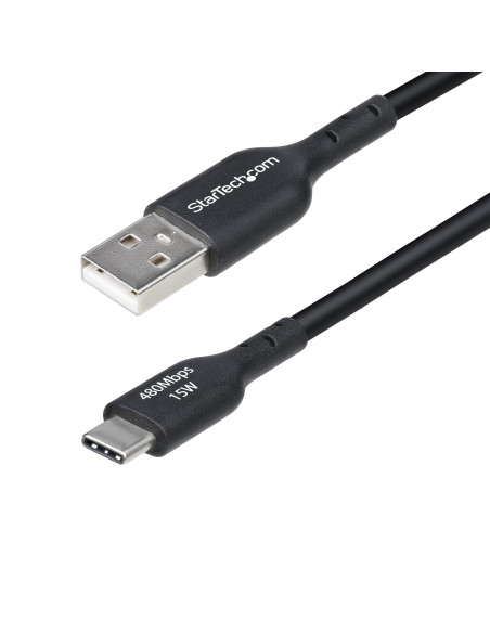StarTech.com Cavo di Ricarica USB-A a USB-C da 3m - Cavetto di Carica Rapida USB-A a Type-C da 3A, Cavo per Trasferimento Dati U