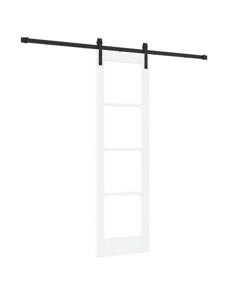 porta scorrevole  con set di ferramenta 'ORKDAL'bianco 61x198.5 cm, porta interna  con vetro 'ORKDAL'bianca 61x198.5x4 cm