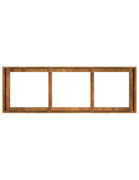 Fioriera Arrugginita 120x40x40 cm in Acciaio Corten