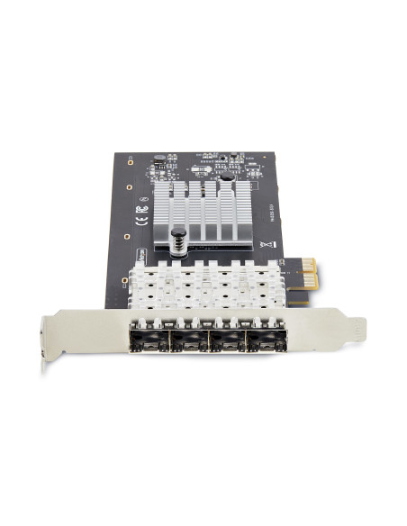 StarTech.com Scheda di rete SFP GbE a 4 porte, PCIe 2.0 x2 (compatibile x4, x8, x16), Controller Intel I350-AM4 4x 1GbE, 1000BAS