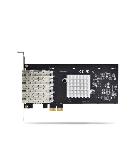 StarTech.com Scheda di rete SFP GbE a 4 porte, PCIe 2.0 x2 (compatibile x4, x8, x16), Controller Intel I350-AM4 4x 1GbE, 1000BAS