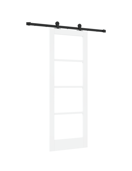 Porta Scorrevole  con Kit di Ferramenta 'ORKDAL'Bianca 73.5 x 198.5 cm, Porta Interna  con Vetro 'ORKDAL'Bianca 73.5 x 198.5 x 4