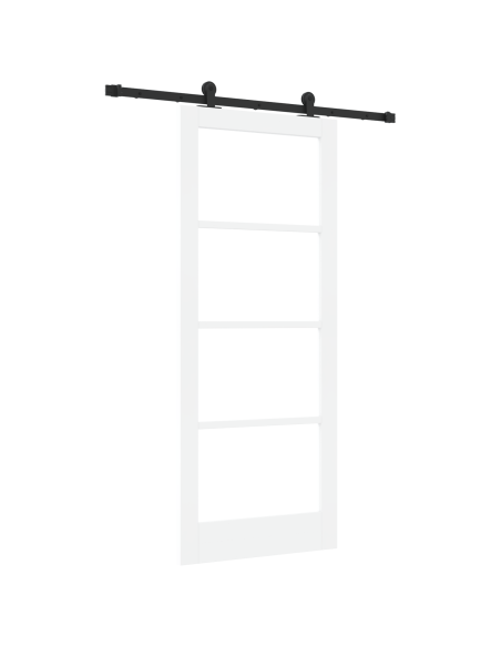 Porta scorrevole  con set di accessori 'ORKDAL'Bianca 83x202 cm, Porta interna  con vetro 'ORKDAL'Bianca 83x202x4 cm
