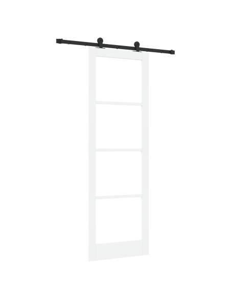 porta scorrevole  con set di accessori 'ORKDAL'Bianca 78x232 cm, porta scorrevole interna  con vetro 'ORKDAL'Bianca 78x232x4 cm