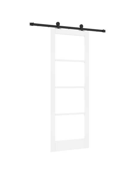 Porta scorrevole  con set di ferramenta 'ORKDAL'Bianca 78x211 cm, Porta interna  con vetro 'ORKDAL'Bianca 78x211x4 cm