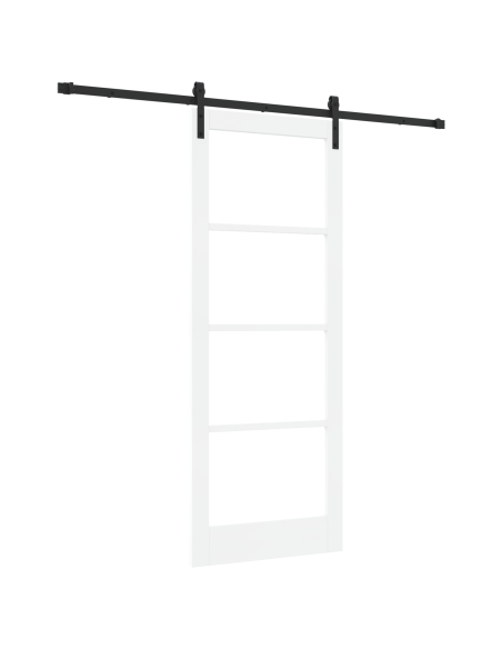 Porta Scorrevole  con Set di Accessori 'ORKDAL'Bianca 83x211 cm, Porta Interna  con Vetro 'ORKDAL'Bianca 83x211x4 cm