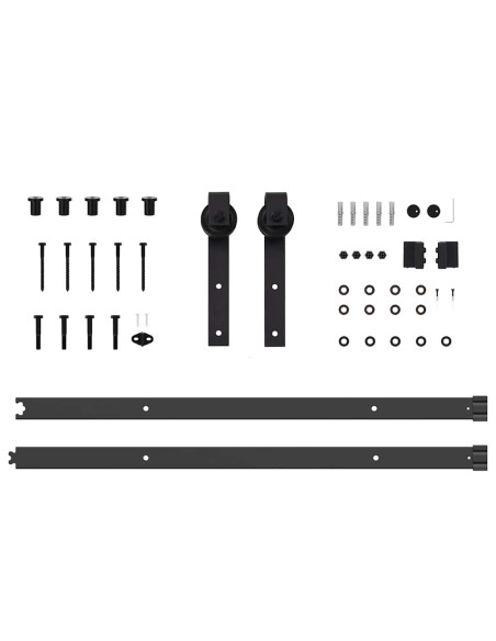 Porta Scorrevole  con Set Hardware 'ORKDAL'Bianco 86x211 cm, Porta Interna  con Vetro 'ORKDAL'Bianco 86x211x4 cm