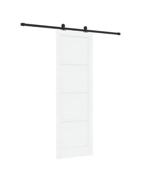Porta scorrevole con set di hardware 'ORKDAL'Bianco Legno massello di pino