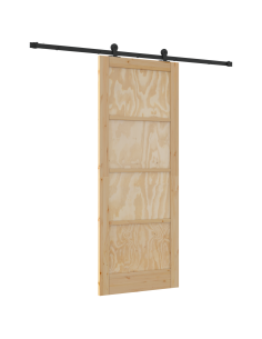 Porta scorrevole ORKDAL Marrone 83 x 211 cm Pino massello
