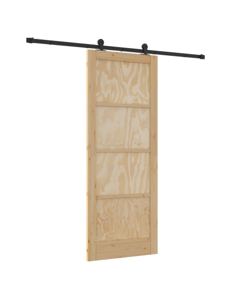 Porta scorrevole ORKDAL Marrone 83 x 211 cm Pino massello