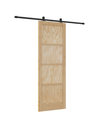Porta scorrevole ORKDAL Marrone 83 x 232 cm Pino massello