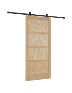 Porta scorrevole ORKDAL Marrone 93 x 202 cm Pino massello