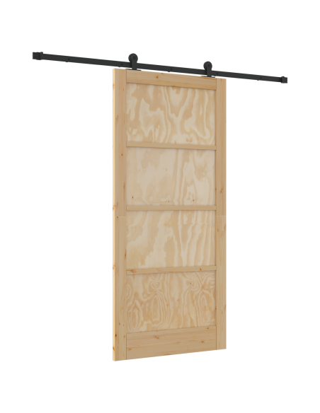 Porta scorrevole ORKDAL Marrone 93 x 202 cm Pino massello