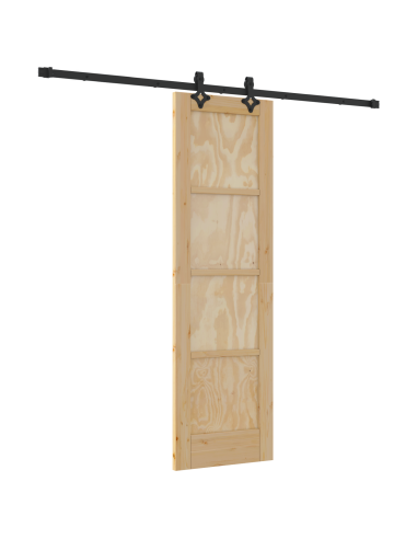 Porta scorrevole ORKDAL Marrone 61 x 198,5 cm Pino massello