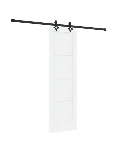 Porta Scorrevole con Set di Accessori 'ORKDAL'Bianco Legno di Pino