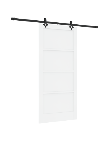 Porta scorrevole ORKDAL Bianco 93 x 202 cm Pino massello