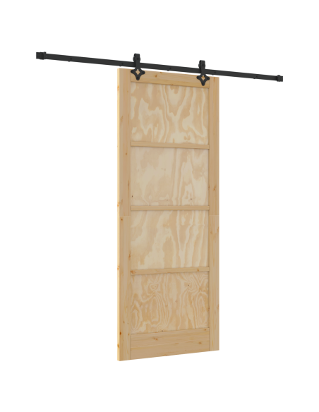 Porta scorrevole ORKDAL Marrone 86 x 211 cm Pino massello