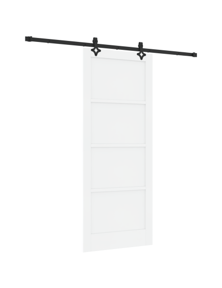Porta Scorrevole con Set di Accessori 'ORKDAL'Porta in Legno Massello di Pino Bianca