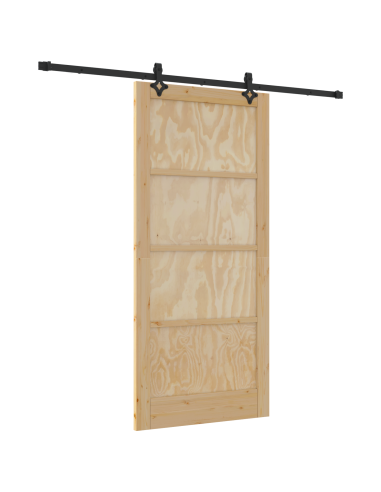 Porta scorrevole ORKDAL Marrone 93 x 202 cm Pino massello