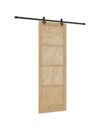 Porta scorrevole ORKDAL Marrone 83 x 232 cm Pino massello