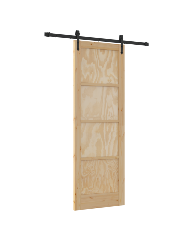Porta scorrevole ORKDAL Marrone 73,5 x 211 cm Pino massello