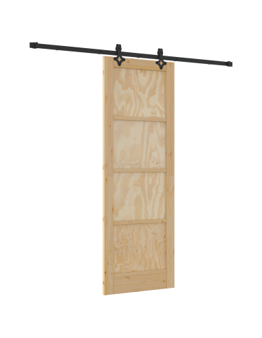 Porta scorrevole ORKDAL Marrone 73,5 x 211 cm Pino massello
