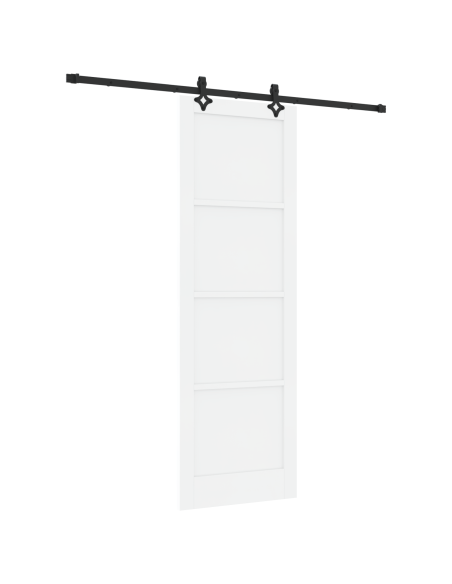 porta scorrevole  con set di accessori 'ORKDAL'in legno massello di pino bianco, porta interna  ‘ORKDAL’ bianca 78x232x4 cm 