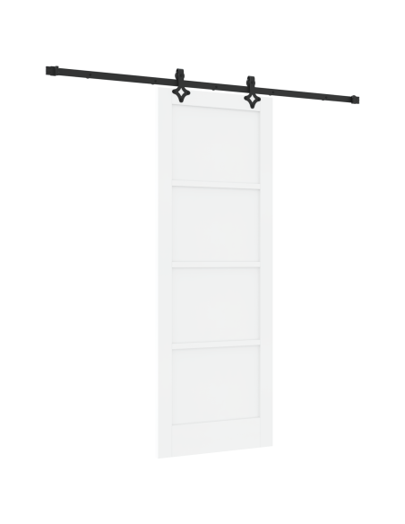 Porta scorrevole con set hardware 'ORKDAL'bianca in legno massello di pino
