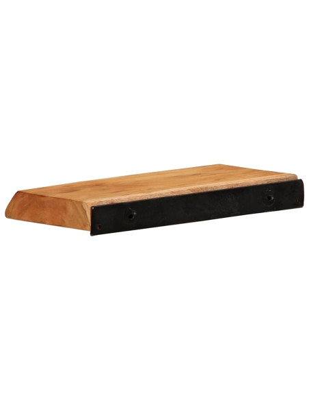 Mensole da Parete 2 pz 30x20x3,5 cm in Legno Massello di Acacia