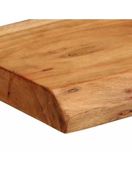 Mensole da Parete 2 pz 30x20x3,5 cm in Legno Massello di Acacia
