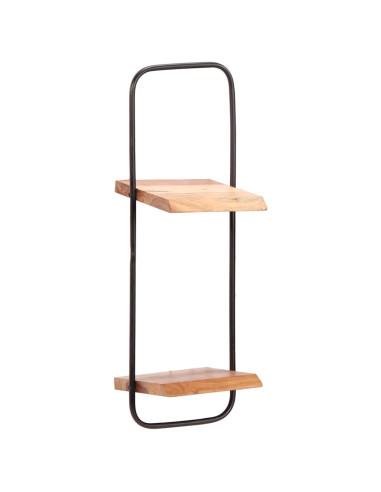 Mensole da Parete 5 pz in Legno Massello di Acacia