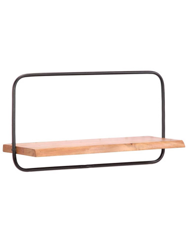 Mensole da Parete 5 pz in Legno Massello di Acacia