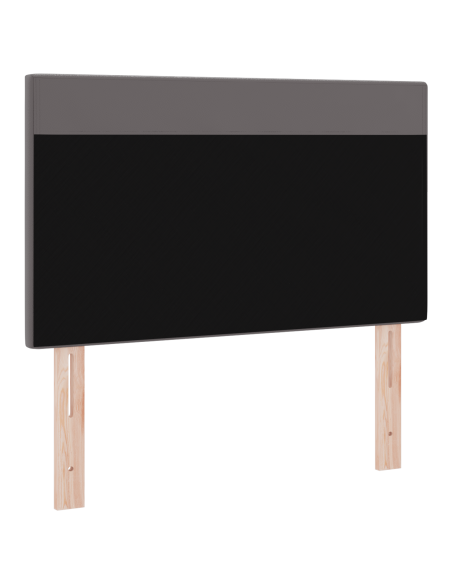 Testiera LED Grigio 100 cm Pelle Sintetica