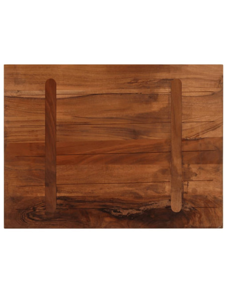 Piano Tavolo 80x60x2,5 cm Rettangolare in Massello di Recupero