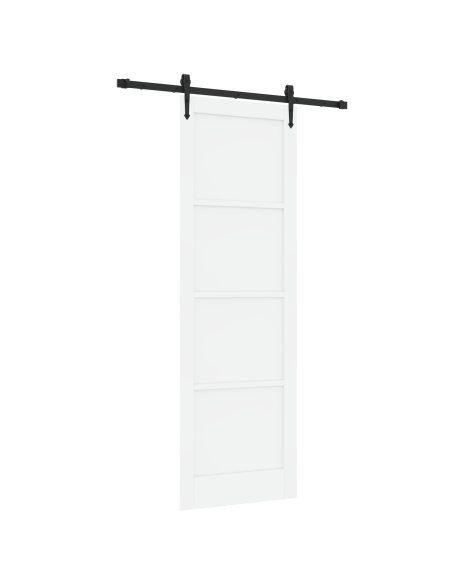 Porta scorrevole  con set di ferramenta 'ORKDAL'in legno massello bianco di pino, Porta interna  'ORKDAL'bianca 78x232x4 cm in l