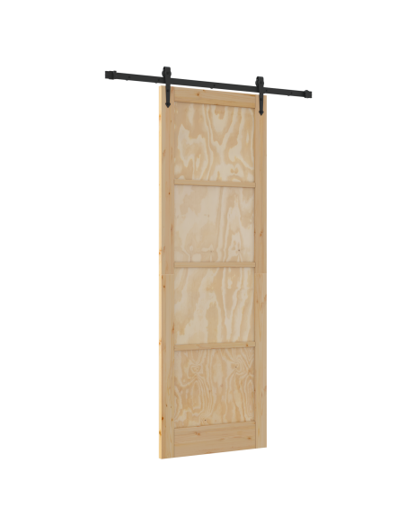 Porta Scorrevole con Set di Accessori 'ORKDAL'Legno Massello di Pino