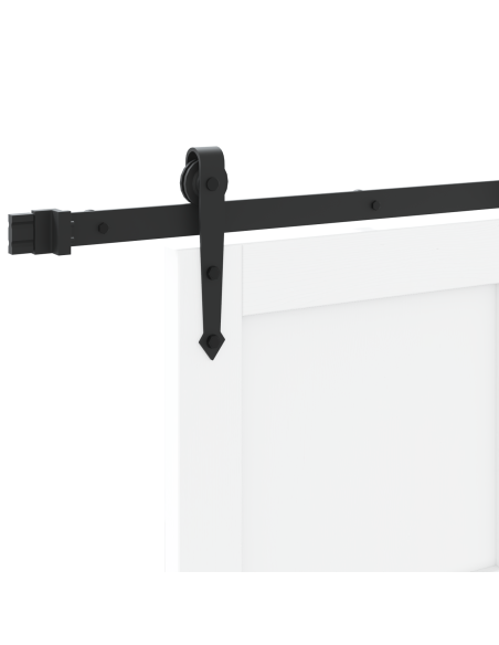 Porta Scorrevole  con Set di Accessori 'ORKDAL'Legno Solido Bianco di Pino, Porta Interna  'ORKDAL'Bianco 73.5x211x4 cm Legno So