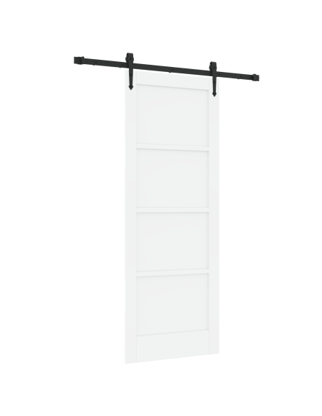 porta scorrevole  con set di componenti 'ORKDAL'in legno massello bianco, porta interna  'ORKDAL'bianca 78x202x4 cm in legno mas
