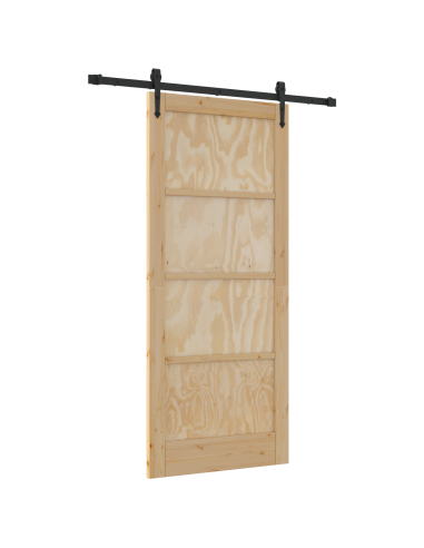 Porta scorrevole ORKDAL Marrone 86 x 198,5 cm Pino massello