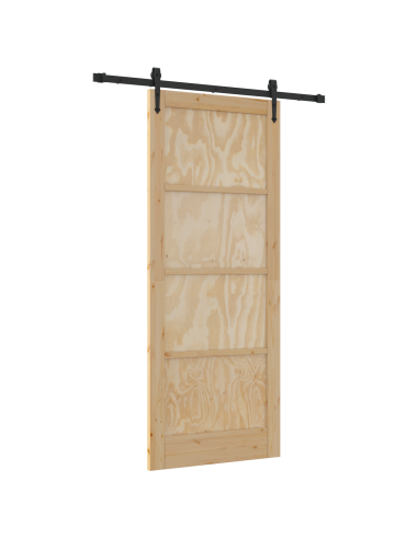 Porta scorrevole ORKDAL Marrone 86 x 211 cm Pino massello