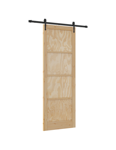 Porta scorrevole ORKDAL Marrone 83 x 232 cm Pino massello
