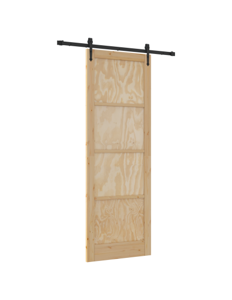 Porta Scorrevole con Set di Accessori 'ORKDAL'Legno Massello di Pino