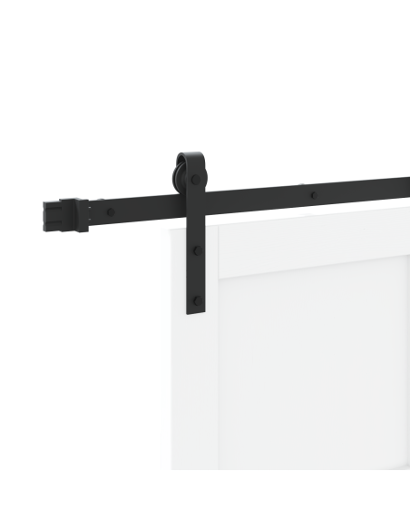 Porta Scorrevole  con Set di Accessori Bianco 78x202 cm Legno Massiccio Pino, Porta Interna  ‘ORKDAL’ Bianca 78x202x4 cm Leg