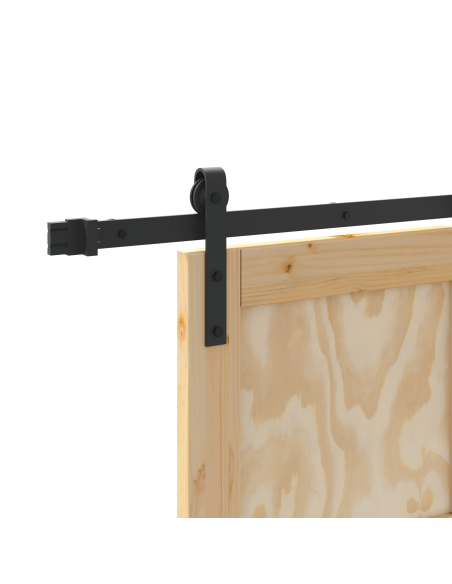 Porta Scorrevole  con Set Hardware 73,5x211 cm Legno Massello Pino, Porta Interna  'ORKDAL'73,5x211x4 cm Legno Massello Pino