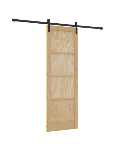 Porta scorrevole Marrone 73,5 x 211 cm Pino massello
