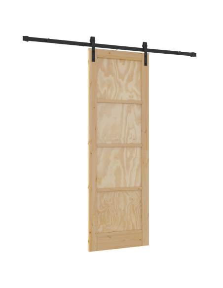 Porta scorrevole Marrone 73,5 x 211 cm Pino massello