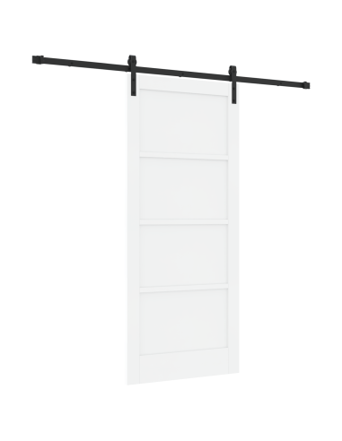 Porta scorrevole Bianco 86 x 198,5 cm Pino massello