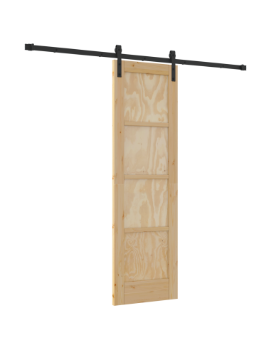 Porta scorrevole Marrone 61 x 198,5 cm Pino massello